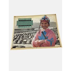 Vintage Santa Anita 1990 Calendar Tribute To Jockey Bill Shoemaker Horse Racing